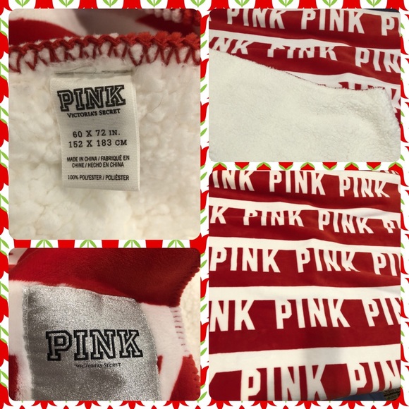 PINK Victoria's Secret Accessories - BNWOT Pink Victoria’s Secret 60X72 Sherpa Blanket
